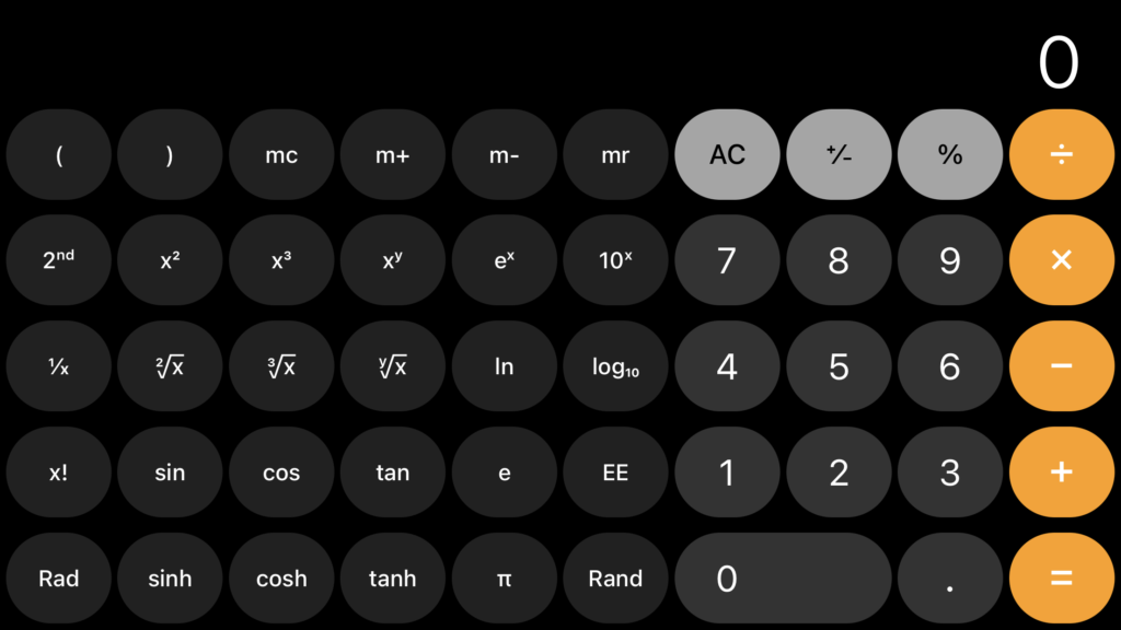 iphone scientific calculator